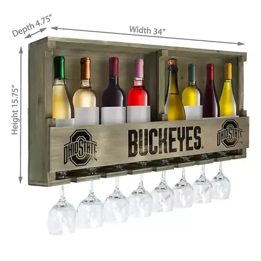 Ohio State Reclaimed Wood Bar Shelf