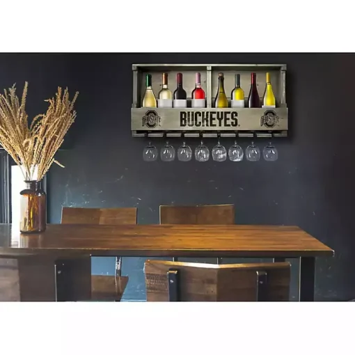 Ohio State Reclaimed Wood Bar Shelf