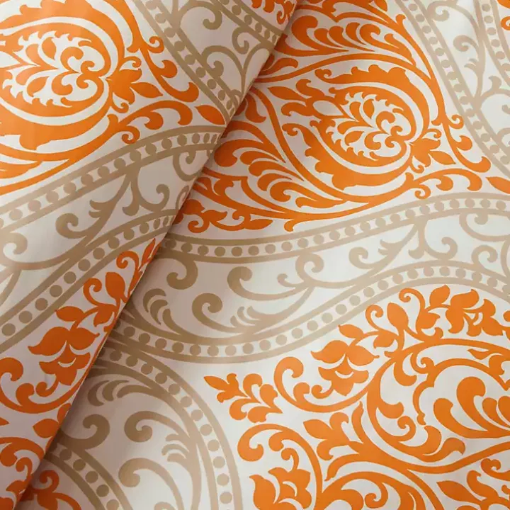Orange Damask 5-pc. Full/Queen Comforter Set