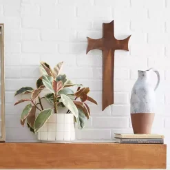 Organic Shape Cross Wall Plaque, 20 in.