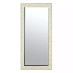 Ornate Distressed Cream Leaner Mirror