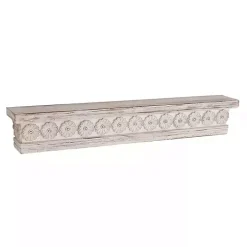 Ornate Farmhouse Wooden Wall Shelf, 36 in.