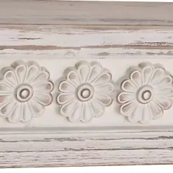 Ornate Farmhouse Wooden Wall Shelf, 28 in.