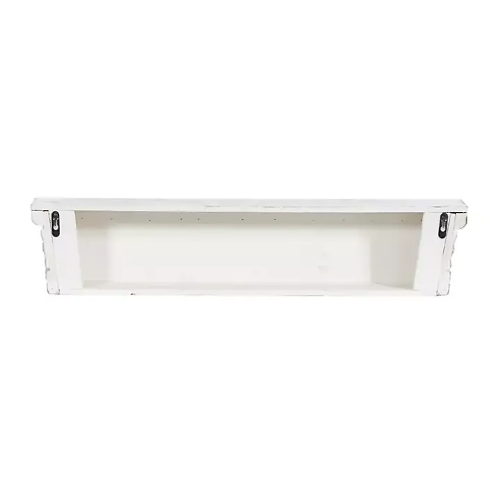 Ornate Farmhouse Wooden Wall Shelf, 28 in.
