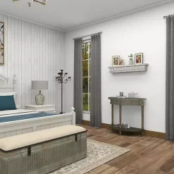 Ornate Farmhouse Wooden Wall Shelf, 36 in.