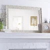 Ornate Ivory Wall Mirror, 31x43 in.