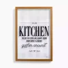 Our Kitchen Buffalo Check Framed Wall Plaque
