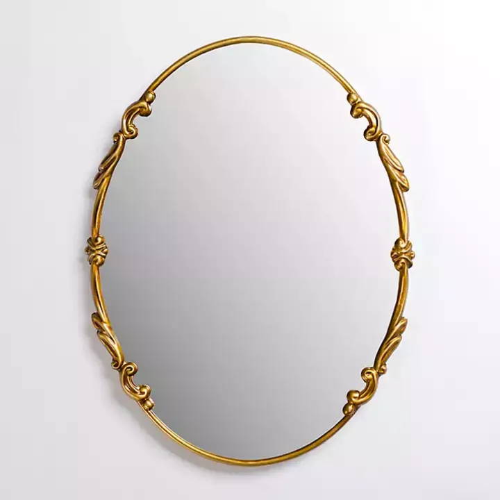 Oval Louisa Gold Wall Mirror
