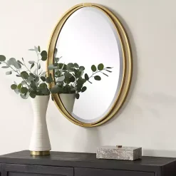 Oval Rhodes Gold Wall Mirror