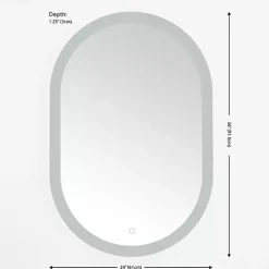 Oval Wes LED Wall Mirror