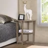 Oval Wooden Nightstand