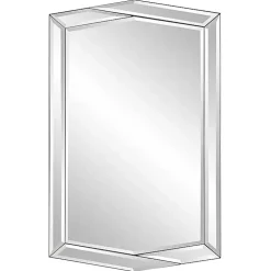 Overlapping Asymmetrical Bevel Wall Mirror
