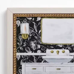 Paisley Bathroom Sink Framed Art Print