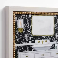 Paisley Bathroom Sink Framed Art Print