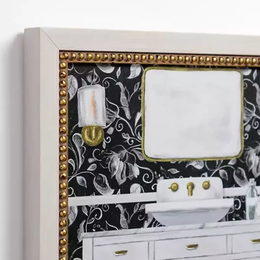Paisley Bathroom Sink Framed Art Print