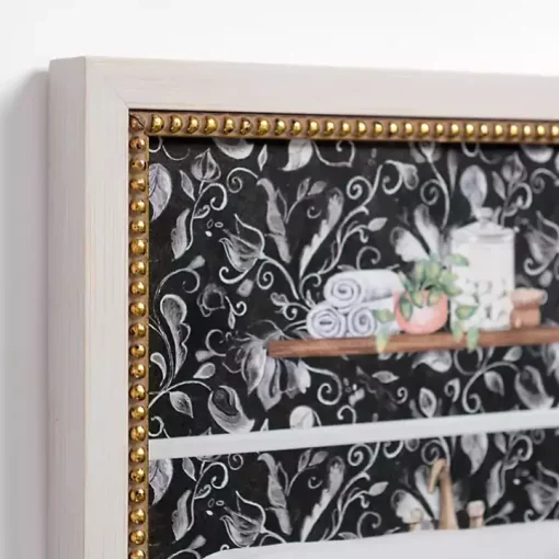 Paisley Bathroom Tub Framed Art Print