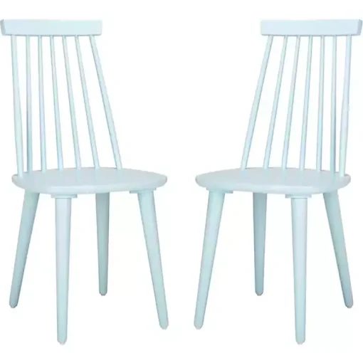 Pale Blue Burris Dining Chairs, Set of 2
