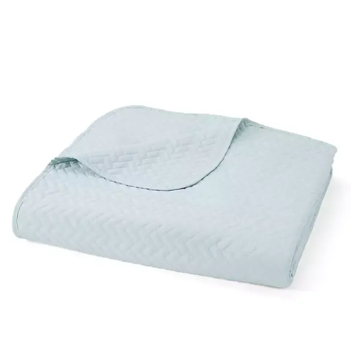 Pale Blue Herring 3-pc. King Quilted Coverlet Set