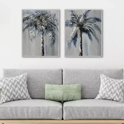 Palm Magic Framed Canvas Art Prints, Set of 2
