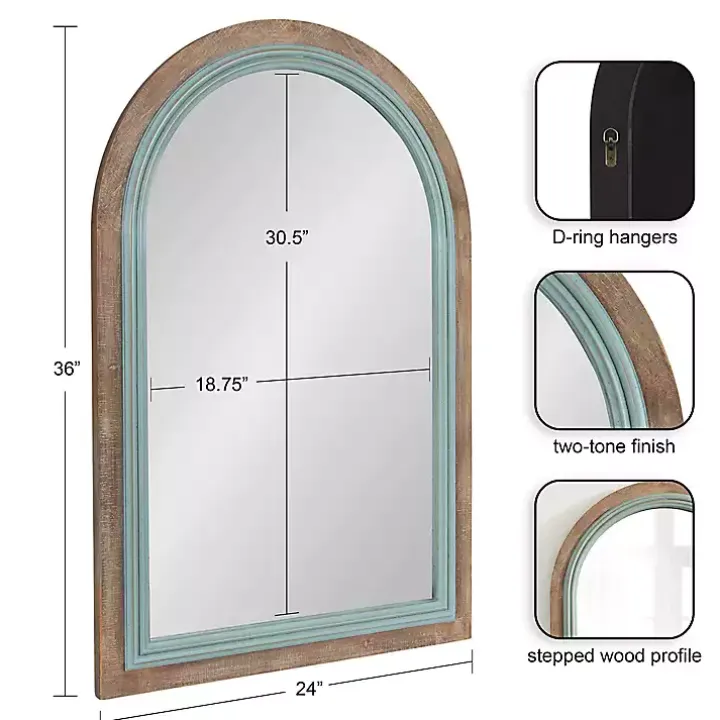 Palmer Arch Wood Wall Mirror
