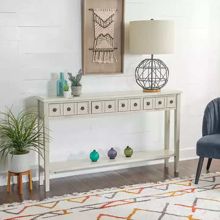 Paloma Cream 4-Drawer Console Table