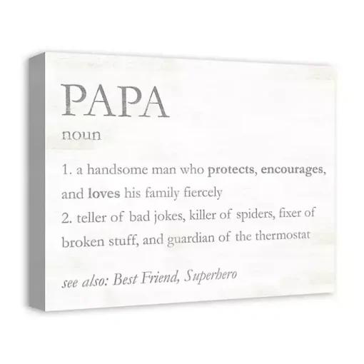 Papa Definition Wall Plaque