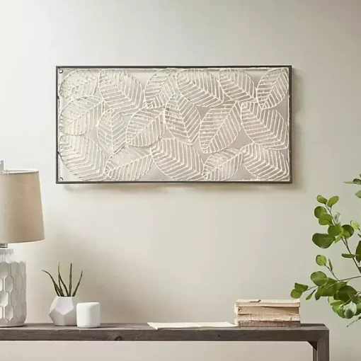 Paper Cloaked Leaves Metal Plaque
