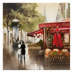 Paris in the Rain Giclee Canvas Art Print