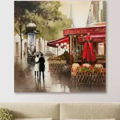 Paris in the Rain Giclee Canvas Art Print