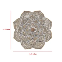 Patina Finish Metal Flower Large Wall Plaque
