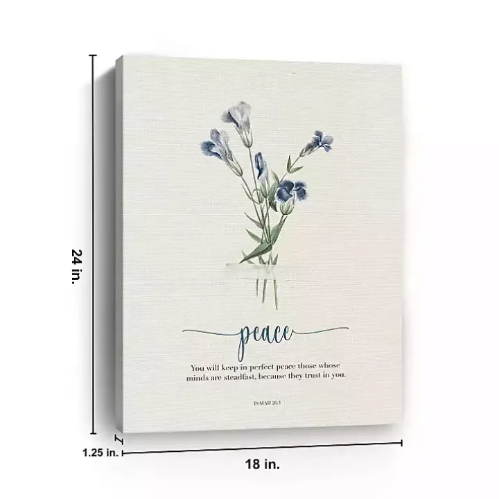 Peace Affirmations Canvas Art Print, 18x24 in.