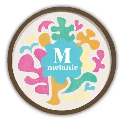 Personalized Abstract Colors Brown Framed Print