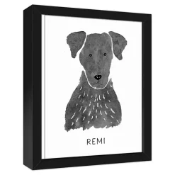 Personalized Black Labrador Canvas Wall Plaque