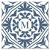 Personalized Blue Tile Monogram Wall Plaque