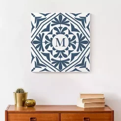 Personalized Blue Tile Monogram Wall Plaque