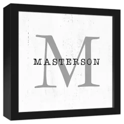 Personalized Framed Monogram Canvas Wall Plaque