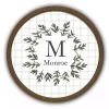 Personalized Monogram Leafy Brown Frame Plaque