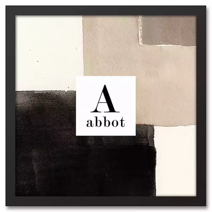 Personalized Neutral Patchwork Framed Wall Plaque