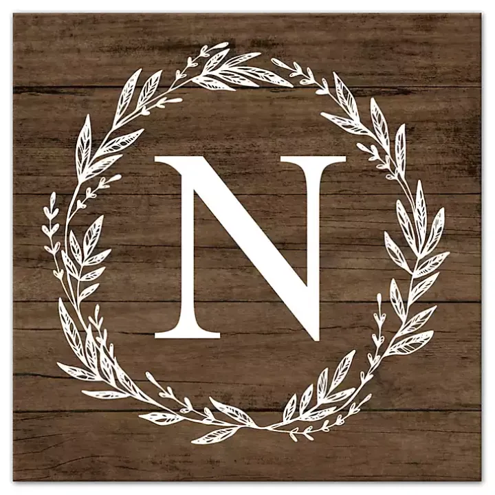 Personalized Shiplap Wreath Canvas Wall Plaque