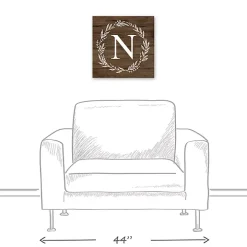 Personalized Shiplap Wreath Canvas Wall Plaque