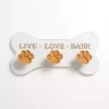 Pet Paw Print Wooden Wall Hooks