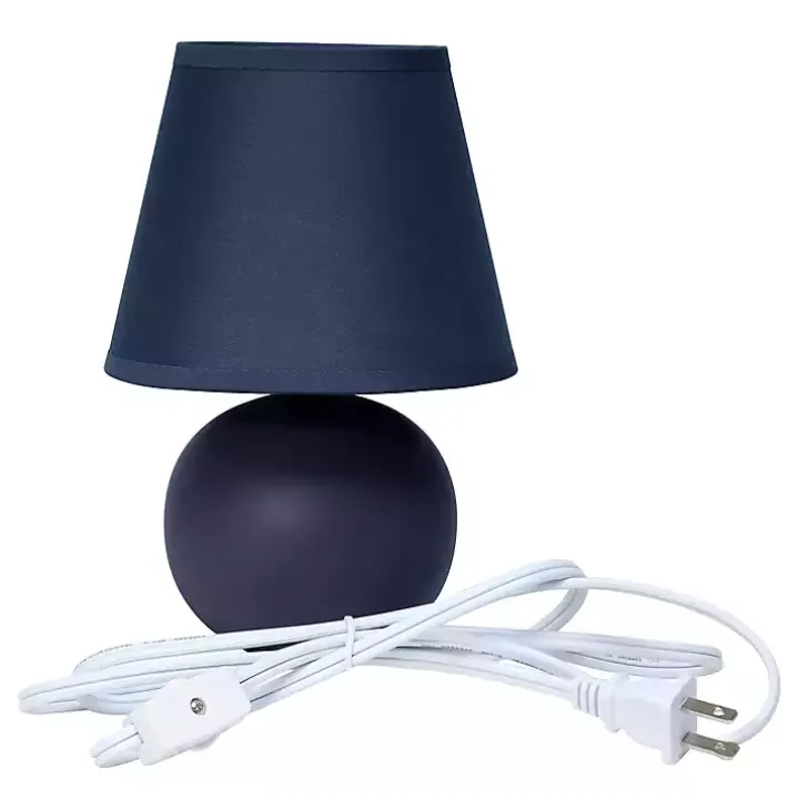 Petite Blue Orb Ceramic Table Lamp