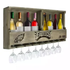 Philadelphia Eagles Reclaimed Wood Bar Shelf