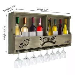 Philadelphia Eagles Reclaimed Wood Bar Shelf