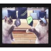Pickleball Cats Framed Art Print