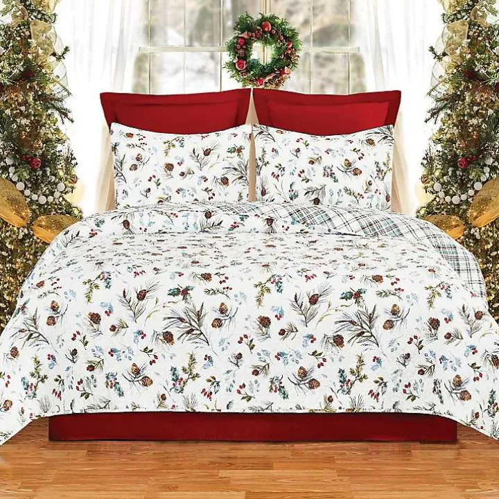 Pinecone Reversible 3-pc. King Quilt Set