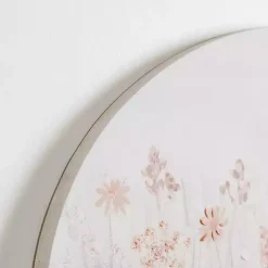 Pink Floral Meadow Arch Canvas Art Print