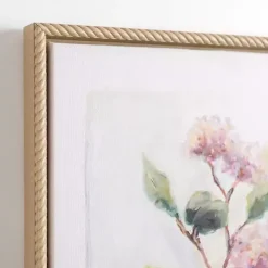 Pink Floral Still Life Framed Canvas Art Print