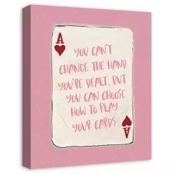 Pink Playing Card Canvas Art Print