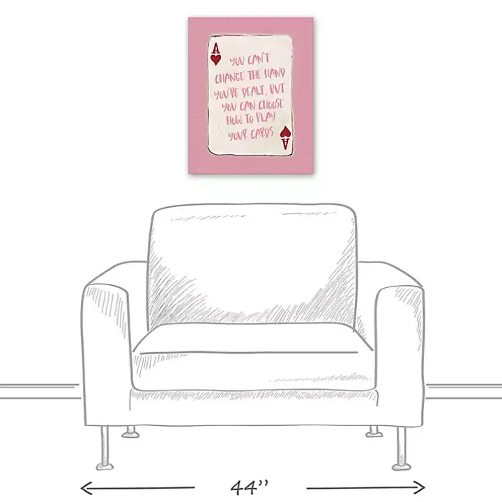 Pink Playing Card Canvas Art Print
